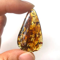 Yoowei Natural Piebald Amber 100% Genuine Unique Pendant Necklace Diy New Oval Water Drop Fashion Jewelry Original Reiki Stone