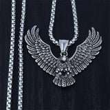 Fashion Creative Eagle Pendant Stainless Steel Necklace Hip Hop Retro Trendy Men Unique Eagle Necklace Jewelry Gift 2022 Trend