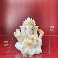 Hindu God Lord Ganesha Idol Statue Elephant Buddha Sculpture India Home Pooja Diwali Success Blessing Decoration