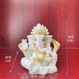 Hindu God Lord Ganesha Idol Statue Elephant Buddha Sculpture India Home Pooja Diwali Success Blessing Decoration
