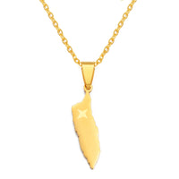 Anniyo Aruba Map and Flag Pendant Necklaces for Women Girls Jewelry Curacao #325921