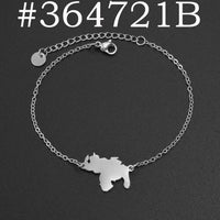 Anniyo 18CM + 5CM Venezuela Map Bracelet for Women Stainless Steel Jewelry  #364721