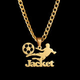 365 New Arrival Custom Name Necklace Personalized Sport Ground Style Nameplate Stainless Steel Jewelry For Men Women Gifts