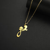 2024 New fashion Mom and Two Kids pendant necklace temperament everything with stainless steel collarbone chain accessories acce