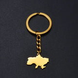 Anniyo Ukrainian Keychain Ukraine Key Ring Ukrainian Jewelry Key Chains for Women Men #000150