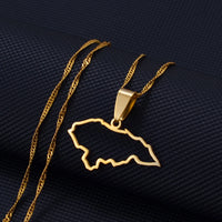 Anniyoc Outline Honduras Map Pendant Necklaces for Women Girls Charm Honduran Maps Jewelry @271821