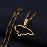 Anniyoc Outline Honduras Map Pendant Necklaces for Women Girls Charm Honduran Maps Jewelry @271821