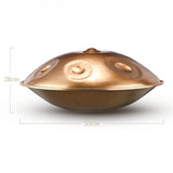 432Hz/440Hz Gold Handpan Drum with Steel Tongue for Yoga,Meditation Instrument,Beginner,Tambor Gift, 22 inch,9, 10,12,14,17notes