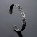 European and American Minimalist Concave Point Bracelet Men Women's Retro Versatile Stainless Steel Couple Opening Trend Bangle