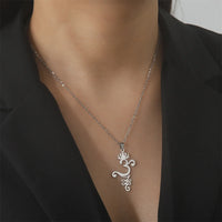 EUEAVAN Lotus Flower Yoga Pendant Necklace Stainless Steel Om Unalome Symbol Necklaces for Women Men Buddhist Amulet Jewelry