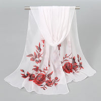Indian Style New Chiffon Scarves Women Breathable Thin Simulation Silk Scarf Ladies Shawl And Wraps Women Printing Hijab Stole