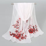 Indian Style New Chiffon Scarves Women Breathable Thin Simulation Silk Scarf Ladies Shawl And Wraps Women Printing Hijab Stole