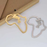 New fashion stainless steel hollow portrait map large pendant DIY necklace bracelet key chain pendant accessories