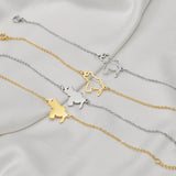 Anniyo 18CM + 5CM Venezuela Map Bracelet for Women Stainless Steel Jewelry  #364721