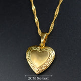 Anniyo DIY Keeping Photo Pendant Necklace Women Iran Jewelry,Gold Color Islam Arab Holy Bible Cross Allah Box #071502