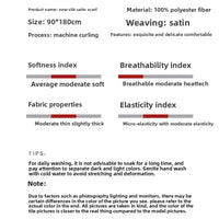 Soft Large Size Silk Scarf Women's Fashionable Lightweight Luxury Spring Autumn Popular New Style Simulation Silk Shawl