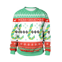 Men Women Llama Ugly Christmas Sweatshirt 3D Funny Print New Year Eve Xmas Sweater Couples Pullover Holiday Party Jumper Tops