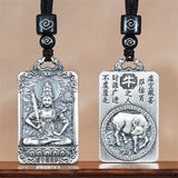 Eight Patronus Buddha Tathagata Avalokitesvara Amitabha Necklace Male Jewelry Zodiac Pendant Necklace For Women Men Amulet