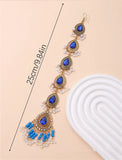 Vintage Hair Accessories For Women Crystal Simulated Pearl Beads Tassel Head Chain Ethnic Handmade Women's Hair Accesories
