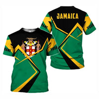 All Over Print Jamaica Flag T-shirt For Men Summer O'neck T Shirts Clothes Men's Short Sleeves Oversized Tshirt Tops