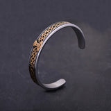 Fashion Retro Nordic Viking Thor's Hammer Bracelet Stainless Steel Open Bracelets Men and Women Punk Amulet Jewelry Wholesale