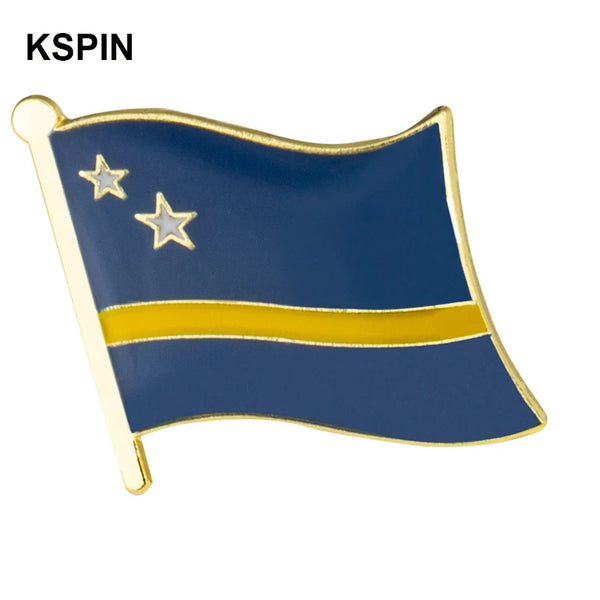 Curacao Flag Lapel pin badges for clothes Pin badges safety pin brooch XY0519