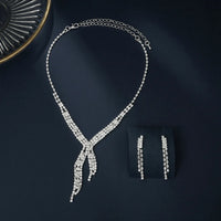 Ladies' Fashion Design Geometric Tassel Series Set Necklace Earrings Jewelry Set Suitable for Wedding, Party, Festival Gifts