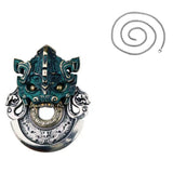 Ancient Eastern auspicious beast personalized pendant, vintage old-fashioned bronze necklace, domineering men's trend jewelry.