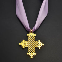 Anniyo Ethiopian Traditional Ethnic Big Cross Jewelry Pendant DIY Rope Eritrea African Afar Israel Saudi Arab Ornaments #331306