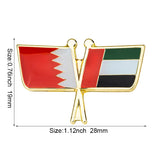 Bahrain Flag Badge Flag Brooch National Flag Lapel Pin International Travel Pins