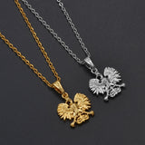 Anniyo Poland Symbol Eagle Pendant Necklaces for Women Men,Polska Poles Jewelry #384106