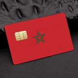 Morocco Map Flag  Card Stickers  Holographic Sticker Film Skin Cover for Credit Debit Card