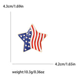 Enamel Statue of Liberty Brooches for Women Unisex Rhinestone American Flag Pins Banquet Party Backpack Gifts Jewelry Accessorie