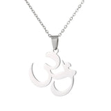 2024 new fashion stainless steel Aum Yoga necklace for women and men couples ethnic style accessory collarbone chain anniversary