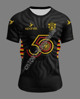 MOTO-Autumn/Winter New Men's Fashion 3D Printed Leones Negros 2024-25 Pre Match Shirt Sports T-shirt Loose Sports Short Sleeve
