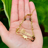 Custom Name Anklet Elegant 18K Gold Plated Stainless Steel Cuban Chain with Heart & Butterfly Charms Ankle Jewelry Waterproof