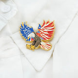 Bald Eagle American Flag Enamel Brooch Usa Patriot Independence Day Gathering Celebration Lapel Pin National Spirit Badge Access