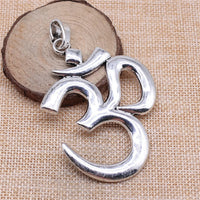 1pcs 75x56mm Antique Silver Plated Big Om Yoga Pendant Charm Large Om Pendants Charm Big Om Charm