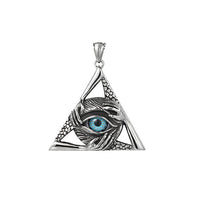 Retro Unique Evil Eye Pendant for Men Punk Hip Hop Stainless Steel Triangle Necklace Personality Fashion Jewelry Gift Wholesale