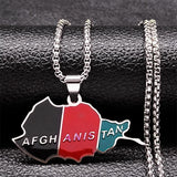 Kurdistan Region Map Necklace for Women Men Chains Stainless Steel Kurdish Flag Map Pendants Necklace Jewelry Collar N6212S01