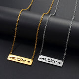 Anniyo Maldives Map Pendant Necklaces for Women Girls Maldivian Stainless Steel Jewelry #319901