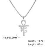 2024 New fashion Egyptian cross The Eye of Horus pendant necklace temperament everything with stainless steel collarbone chain a