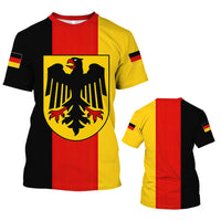 Germany Flag Shirt Men's T-shirt German Casual Clothing O-Neck Everyday Sweatshirt Breathable Short Sleeve Tops Male Cheap Tees