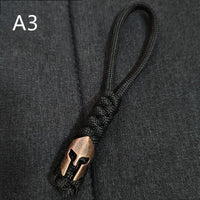 Vintage Hand-knitted Lanyard Keychain Biker helmet Pendant Paracord Rope weave Accessories Bag Hanging Handmade Car Keyring