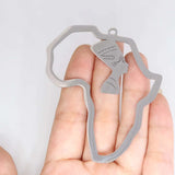 New fashion stainless steel hollow portrait map large pendant DIY necklace bracelet key chain pendant accessories