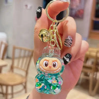 Acrylic Keychain with Flowing Sand Toy Figure Bag Accessory Cute Blind Box Decoration Gift Key Chain from Mainland China