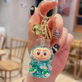 Acrylic Keychain with Flowing Sand Toy Figure Bag Accessory Cute Blind Box Decoration Gift Key Chain from Mainland China