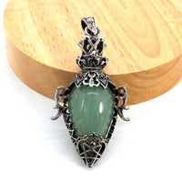 Water Drop Crystal Pendulum for Dowsing Spiritual Divination Natural Amethyst Rose Quartz Onyx Antique Pendulums Pendant Pendulo