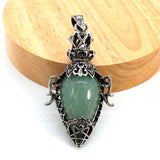 Water Drop Crystal Pendulum for Dowsing Spiritual Divination Natural Amethyst Rose Quartz Onyx Antique Pendulums Pendant Pendulo