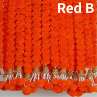 5-50PCS Marigold Flower Garland for Decoration Artificial Flowers Wedding Indian Décor Diwali Pooja Day of The Dead Mexican 1.5m
